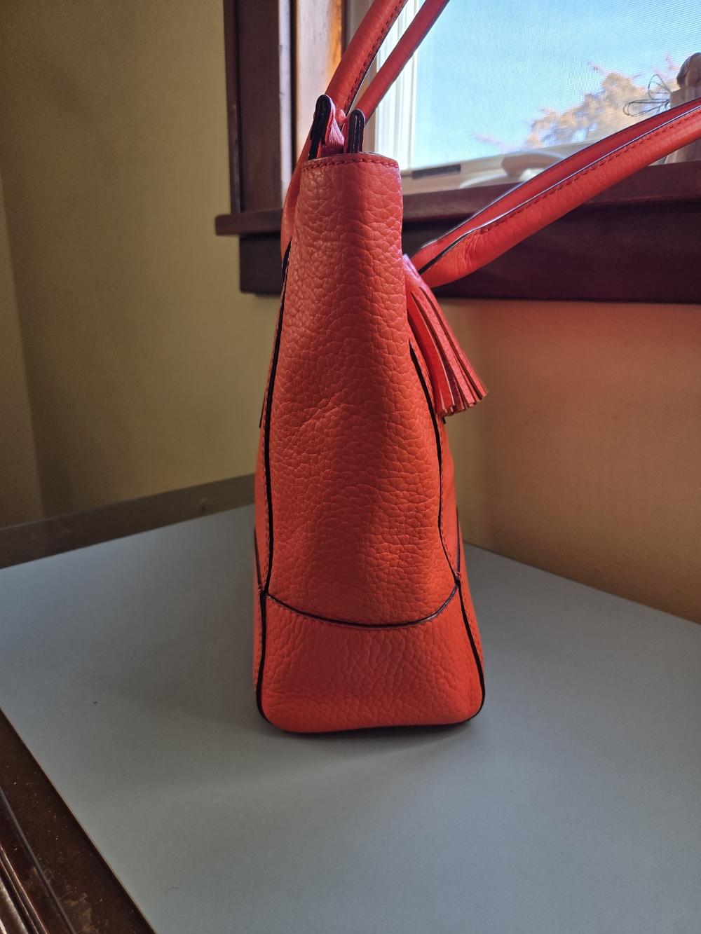 KATE SPADE Southport Avenue Linda Tote, Flaming Red Orange - Picture 5 of 10